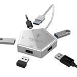 Convertisseur de jeu Alpha Omega Players Hermod avec 4 ports USB 3.0 G1 Argent