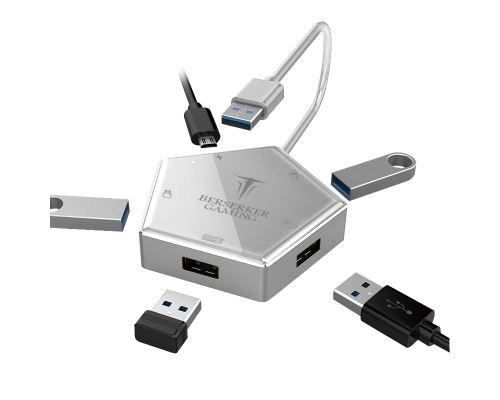 Convertisseur De Jeu Alpha Omega Players Hermod Avec 4 Ports Usb 3.0 G1 Argent