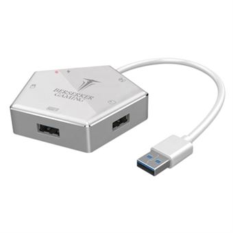 Convertisseur de jeu Alpha Omega Players Hermod avec 4 ports USB 3.0 G1 Argent