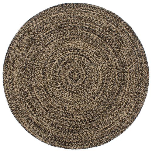 vidaXL Tapis fait à la main Jute Noir et marron 210 cm