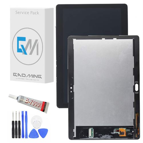 kit Gaoming - écran tactile et LCD assemblès pour HUAWEI MediaPad M3 Lite 10 Noir avec lot d'outils et colle UV