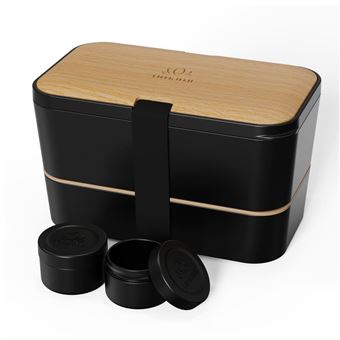 Bento encastrable noir hêtre 1,5L - Umami - Noir - Plastique - 1