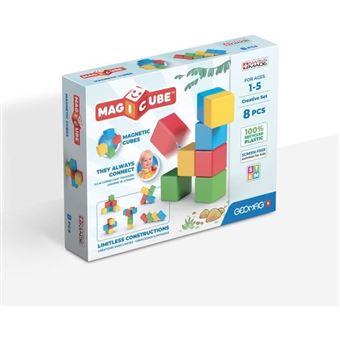 Jeu de construction magnétique - Magicube Recycled Creative Set - 8 pieces - Plastique recyclé - Des 1 an - 1