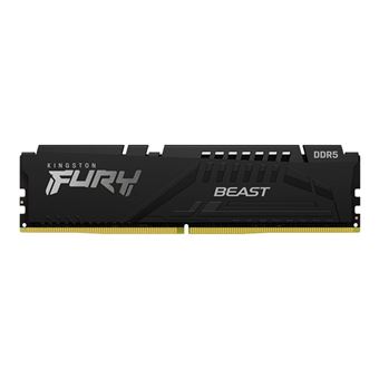 Kingston FURY Beast - DDR5 - module - 8 Go - DIMM 288 broches - 3000 MT/s / PC5-48000 - CL36 - 1.35 V - mémoire sans tampon - on-die ECC - noir - 1