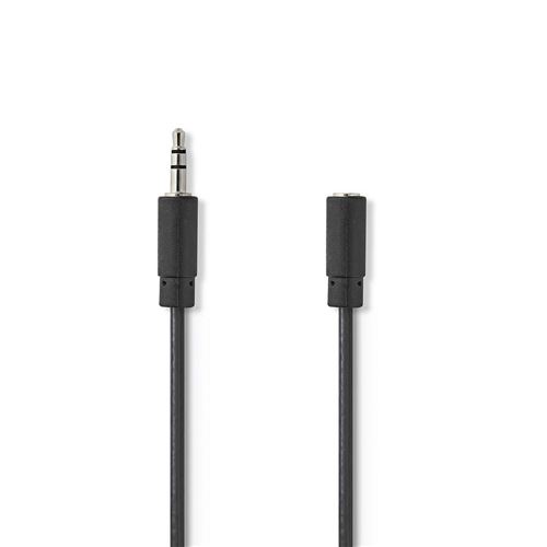 Nedis Noir Câble Audio Stéréo 3,5 Mm Mâle - 3,5 Mm Femelle 2,0 M - Image 2