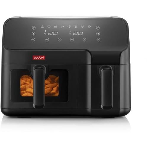 Friteuse Sans Huile - Bodum - Double Compartiment 3,2L Et 5,1L - 2700 W - Noir