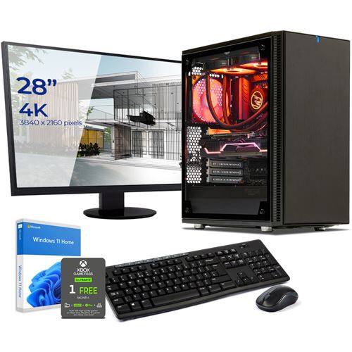 Sedatech Pack PC Professionnel Watercooling • Intel i9-9900X • RTX 3090 • 64 Go RAM • 1To SSD M.2 • 3To HDD • Windows • Moniteur 28
