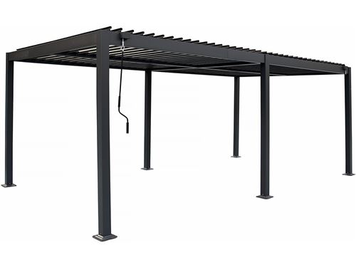 HABITAT ET JARDIN Pergola Bioclimatique Autoportante En Aluminium ""kensington"" - 3 X 6 M