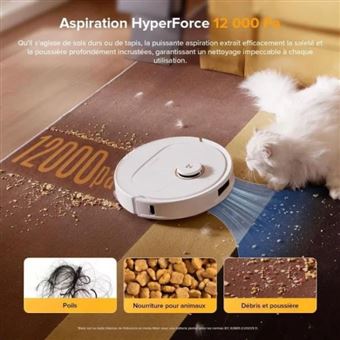 Aspirateur Robot ROBOROCK QREVO 5AE Laveur avec Station Puissance 12000 Pa Serpillier