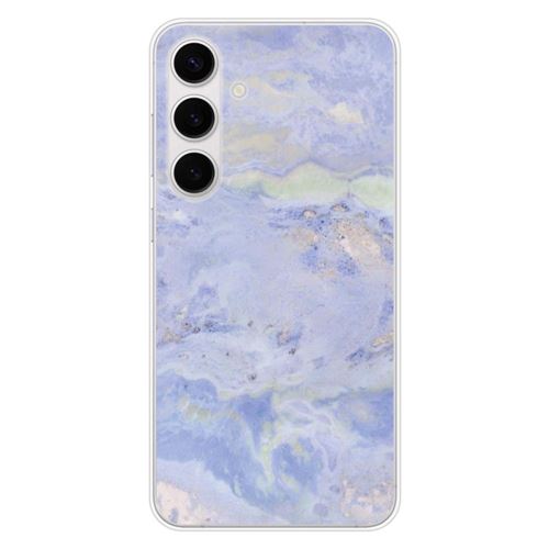 Coque en silicone imprimée compatible Samsung Galaxy S24 FE Marbre Bleu