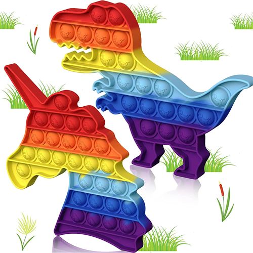 Push Pop It Fidget Toys MYMA™ Silicone [Dinosaur + Licorne] Multi-couleurs Anti Stress Bubble Toy