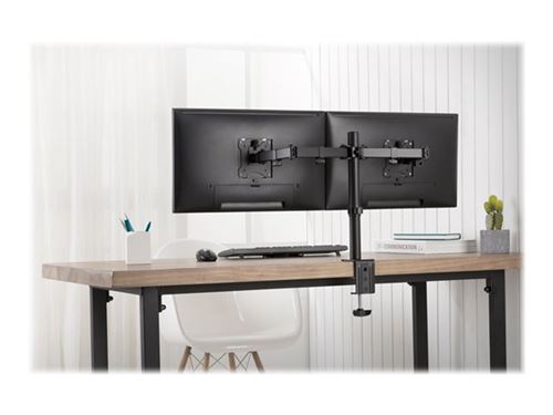 Non Communiqué Noir Digitus Da-90400 - Pied - Pour 2 Écrans Lcd - Acier - Mat - Taille D'écran : 15"-32" - Support Pour Ordinateur De Bureau