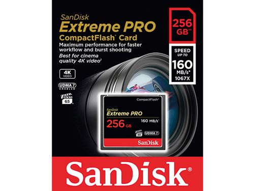 SanDisk Extreme Pro - Carte mémoire flash - 256 Go - CompactFlash