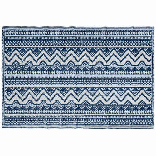 Tapis deco rectangle 120 x 180 cm polypropylene imprime azimut Bleu