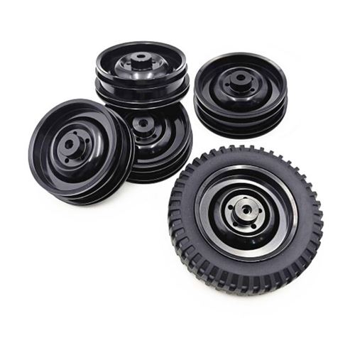 Moyeu de jante roue en alliage métallique 5PC pour 1/10 JJ / RC Q65 mise à niveau des pièces rechange voiture RC - Noir