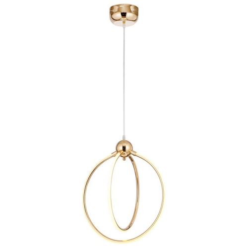 HOMEMANIA Lampe à Suspension Laban - Lustre - Lustre de plafond - Or en Métal, Silicone, 40 x 37 x 120 cm, 1 x LED, 42W, 4720, 3000K