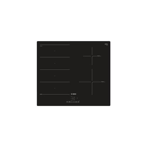 Bosch Serie 6 PXE611BB1E - Table de cuisson à induction - 4 plaques de cuisson - Niche - largeur : 56 cm - profondeur : 49 cm - noir