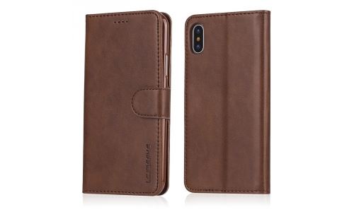 Etui portefeuille pour iPhone-X coloris marron gamme LC.IMEEKE