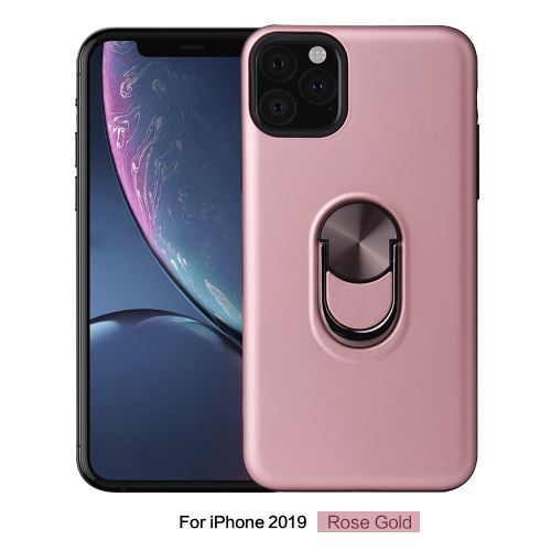 Coque de protection TPU avec support de bague pour Apple iPhone 11 Pro Max 6.5 - Or rose