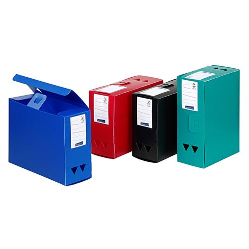 Lot de 4 Boîtes de Classement et archivage très grande capacité Viquel Multicolore