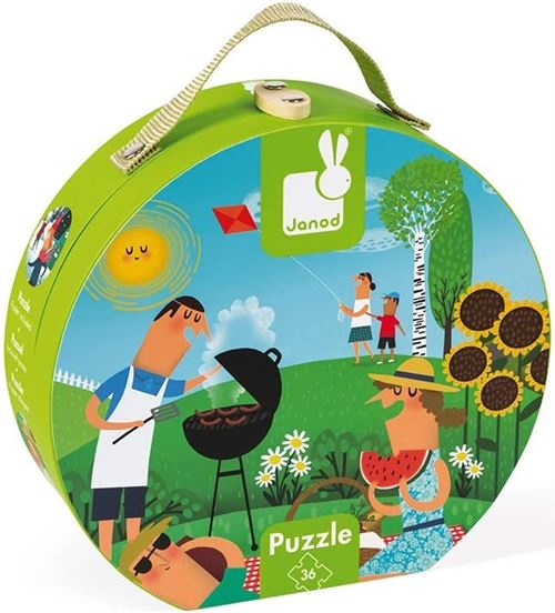 Valisette : puzzle panorama des 4 saisons 36 pieces - puzzle janod enfant