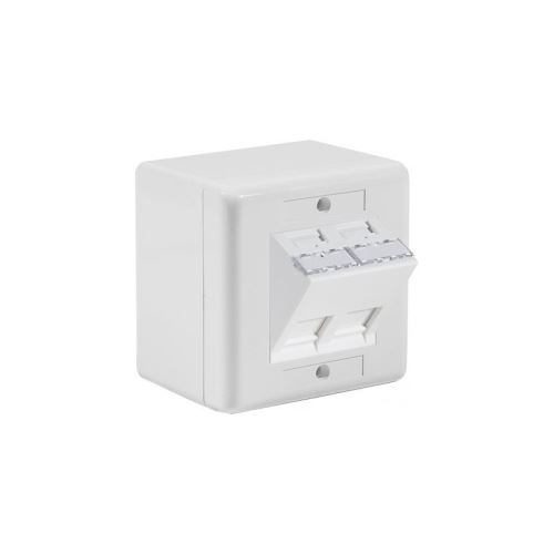 Dexlan boitier mural incliné 30° 2 RJ45 utp CAT6