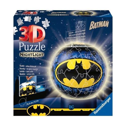 RAVENSBURGER - Batman Puzzle 3D rond 72 pieces Illuminé