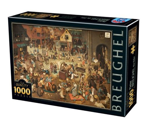 Puzzle Brueghel Le Vieux The Fight Between Carnival and Lent 1000 pièces