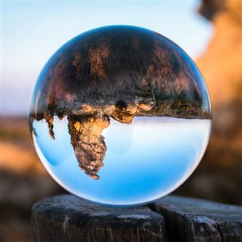 5€20 sur Boule de cristal transparent Décoration de la maison Solide  Photographie Verre Différents Angle du Monde 40mm - Filtre d'objectif /  bague - Achat & prix