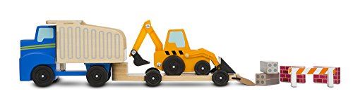 Melissa Doug Dump Truck Loader Wooden Play Set
