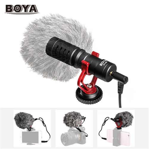 BOYA BY-MM1 Mini Microphone Cardioïde Métal Electret Condenseur Vidéo Micro Prise 3.5mm
