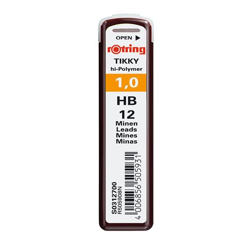 Mines de crayon Rotring Tikky 12 pcs 1 mm HB - vue 2
