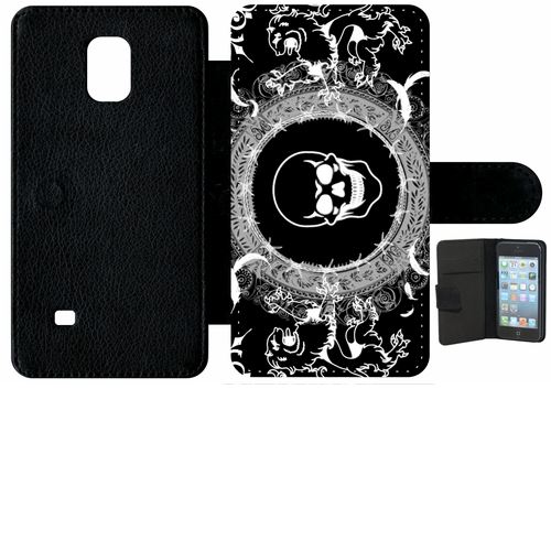 Etui À Rabat Samsung Galaxy Note 4 Tribal Skull 2
