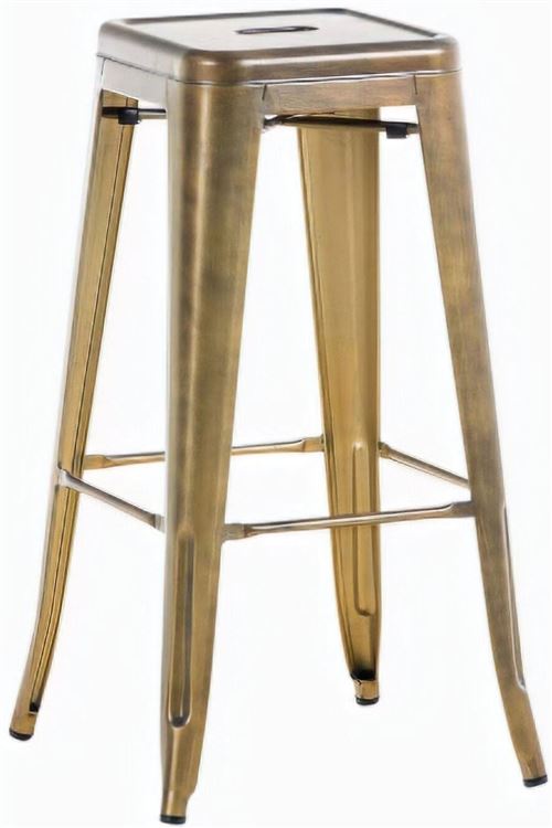 CLP Tabouret de bar 100% en métal JOSHUA , Or