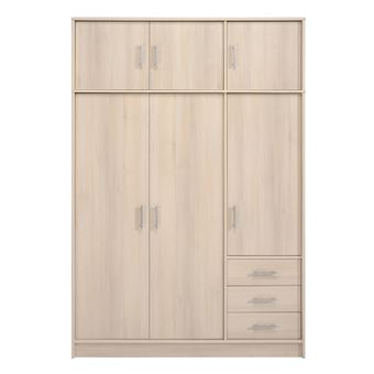 Armoire 6 Portes Et 3 Tiroirs Infinity Acacia L 130 X P 55 X