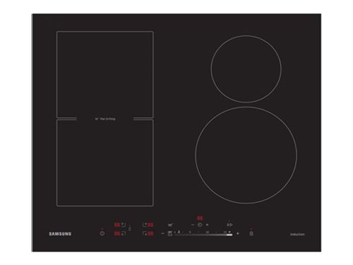 Samsung NZ64H57479K table de cuisson à induction - noir - vitrocéramique - avec côtés biseautés