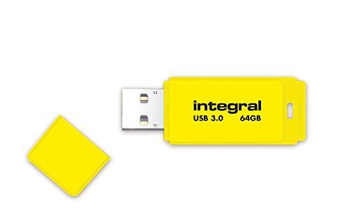 integral cle usb 3.0 neon jaune 64gb 20mb/s en é