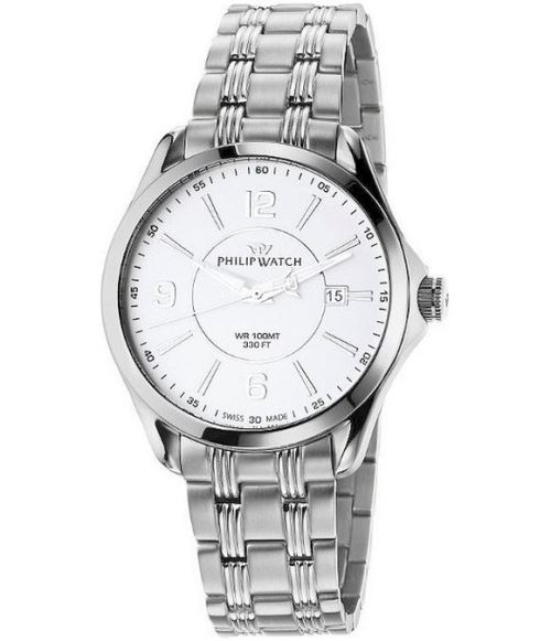 Philip Watch Montre Homme R8253165002 Argent, Blanc