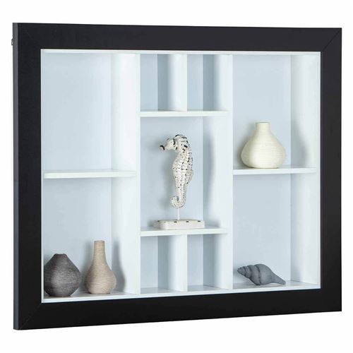 DOROTHEA - Etagère Murale Noire et Blanche Modèle 'A'