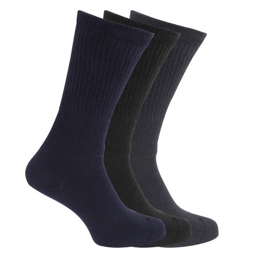 Chaussettes larges pour diabétiques (3 paires) - Homme (39-45 EUR) (Bleu marine/Noir) - UTMB386
