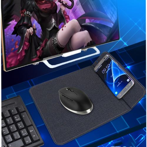 5W de charge sans fil tapis de souris USB + Micro Souris pour PC portable iPhone 30x22x0.65CM wedazano245