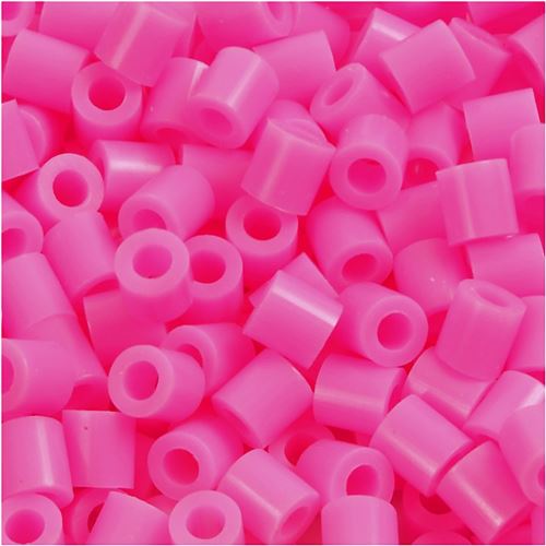 Creotime perles de repassage rose fluo 6000 pièces