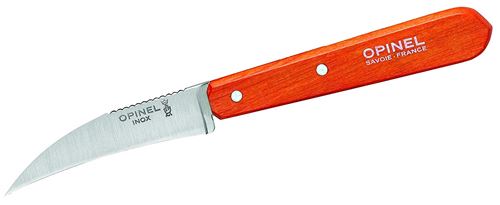 Opinel Adultes Couteau à légumes n ° 114, Acier Sandvik en Acier, Courbe, hêtre schizotus Manche en Bois Couteau Chef, Multicolore, Taille Unique