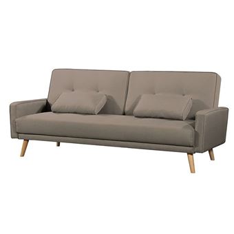 Canape Droit Scandinave Elga Convertible 3 Places En Tissu