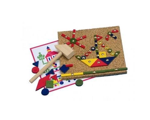 Jeu de marteau Beluga Plaque de liège Jeu d'apprentissage pour enfants Jeu de compétences 100 pièces