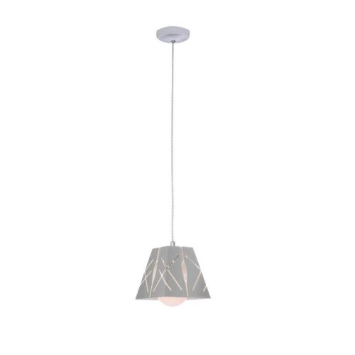 HOMEMANIA Lampe à Suspension Amelie Chandelier - de Plafond - Chrome en Métal, 18 x 18 x 120cm, 1 x E27, 40W