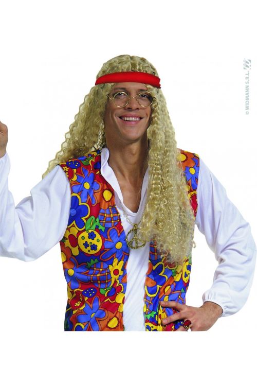 Perruque hippie blonde