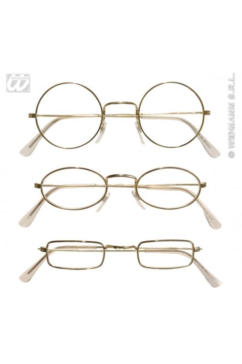 Lunettes pere noel métal avec verre, 3 modèles differents