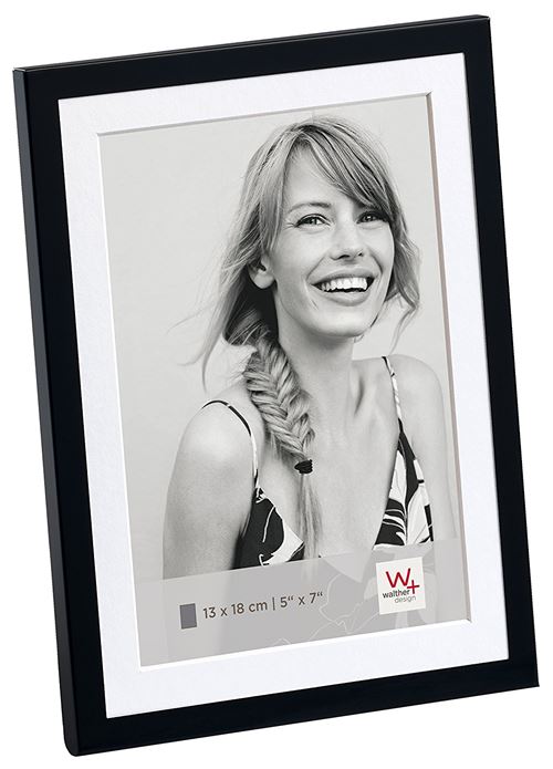Walther Design Classico Cadre photo, Aluminium, noir, 13 x 18 cm