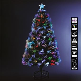 Sapin Vert 90 Cm Lumineux Fibres Optiques - Sapin de Noël - Achat